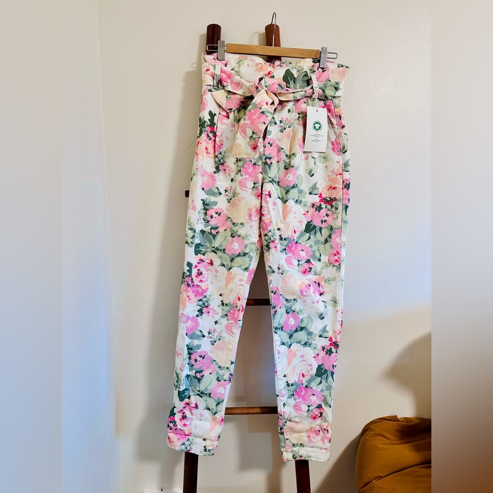 Sézane Floral Austin Trousers